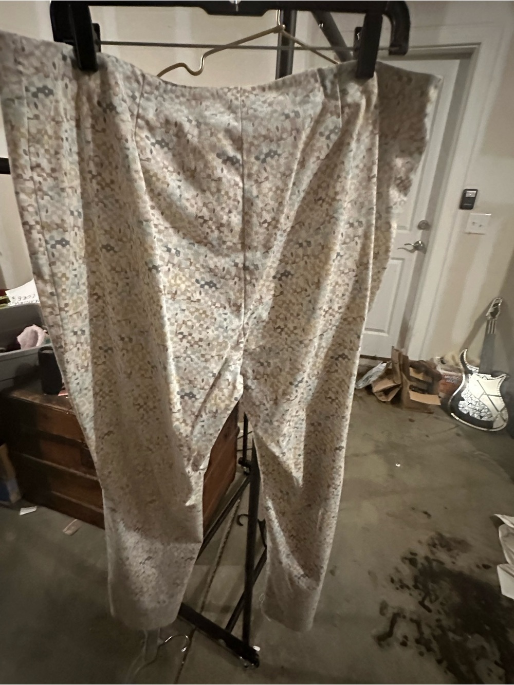 Sigrid Olsen Beige and Gray Straight Leg Printed Pants - Picture 3 of 5